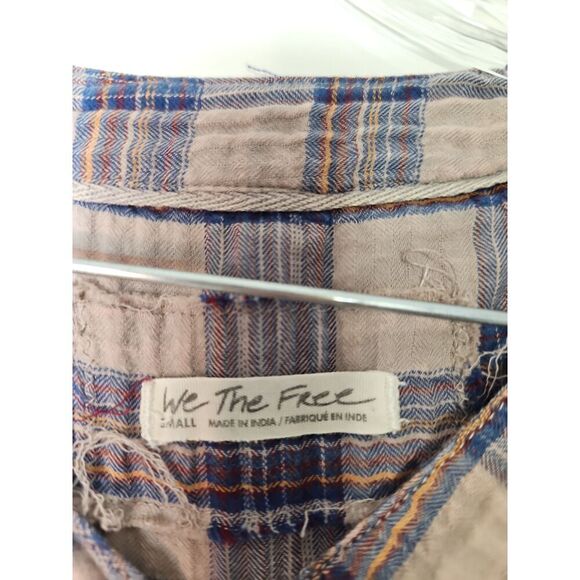 Free People Women's Jessi plaid Top Size Small - Picture 7 of 11
